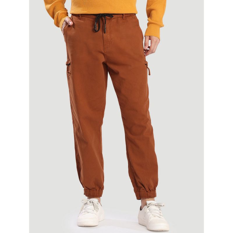 Bene Kleed Men Brown Cotton Solid Relaxed Fit Cargo (28)