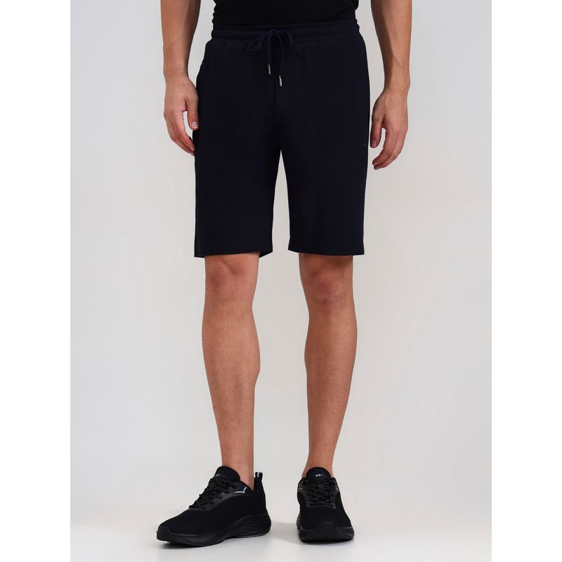 JadeBlue Navy Blue Solid Slim Fit Blended Fabric Comfortable and Trendy Short (39)