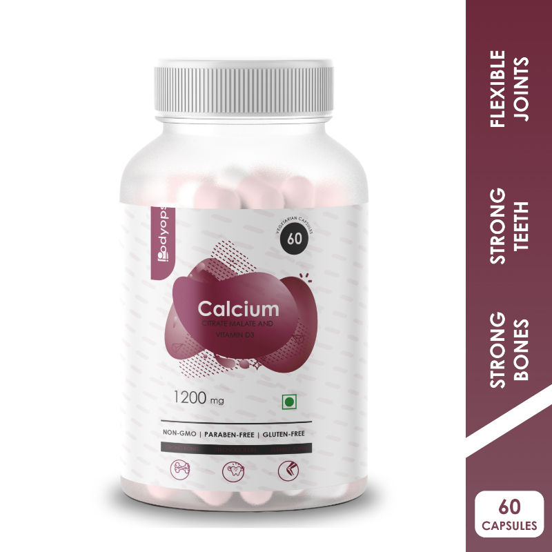 BODYOPS Calcium Citrate Malate and Vitamin D3 1200mg Capsules