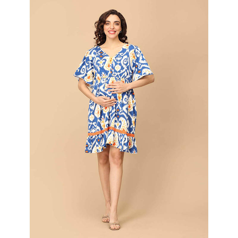 The Mom Store Sunset In Santorini Maternity and Nursing Dress (M)