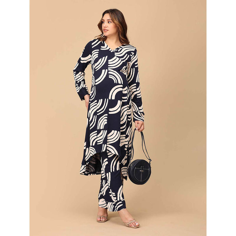 The Mom Store Brush Me Off Maternity and Nursing Kurta with Pant (S)