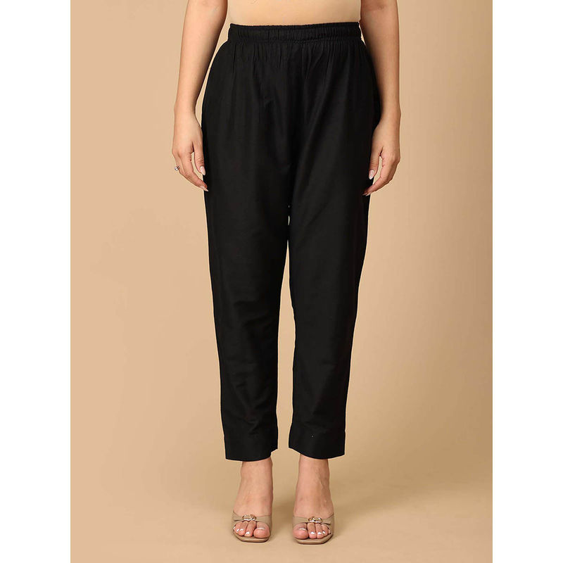 The Mom Store Black Silk Maternity Pant (L)