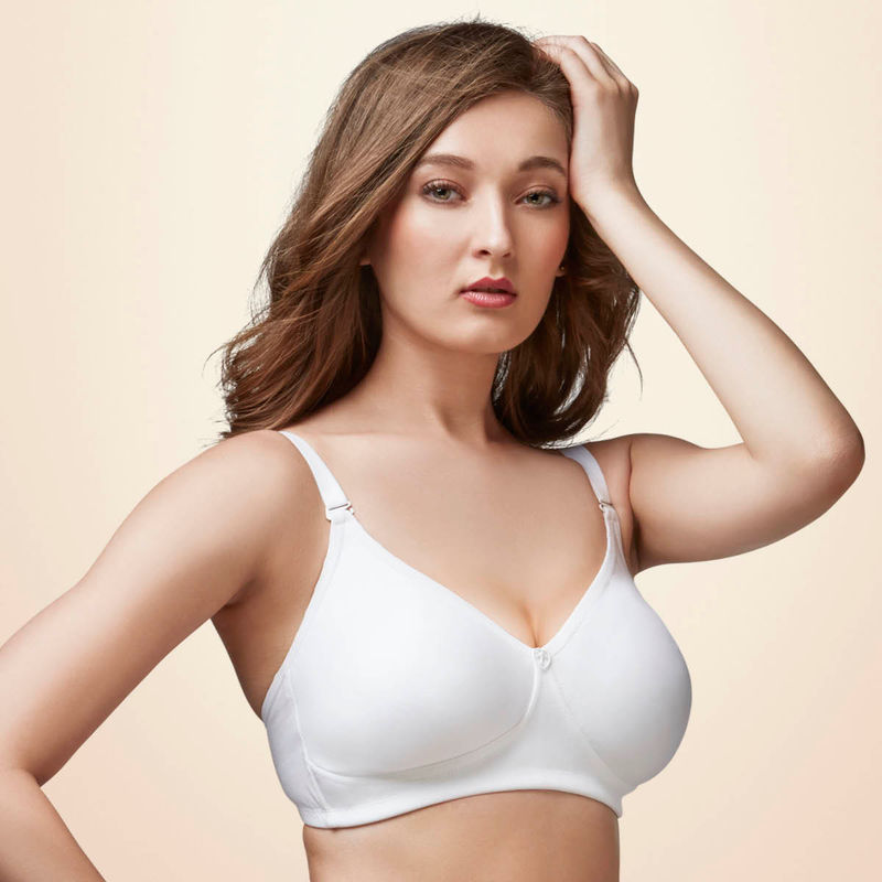 Trylo Alisa Women Full Cup Bra - White (34D)