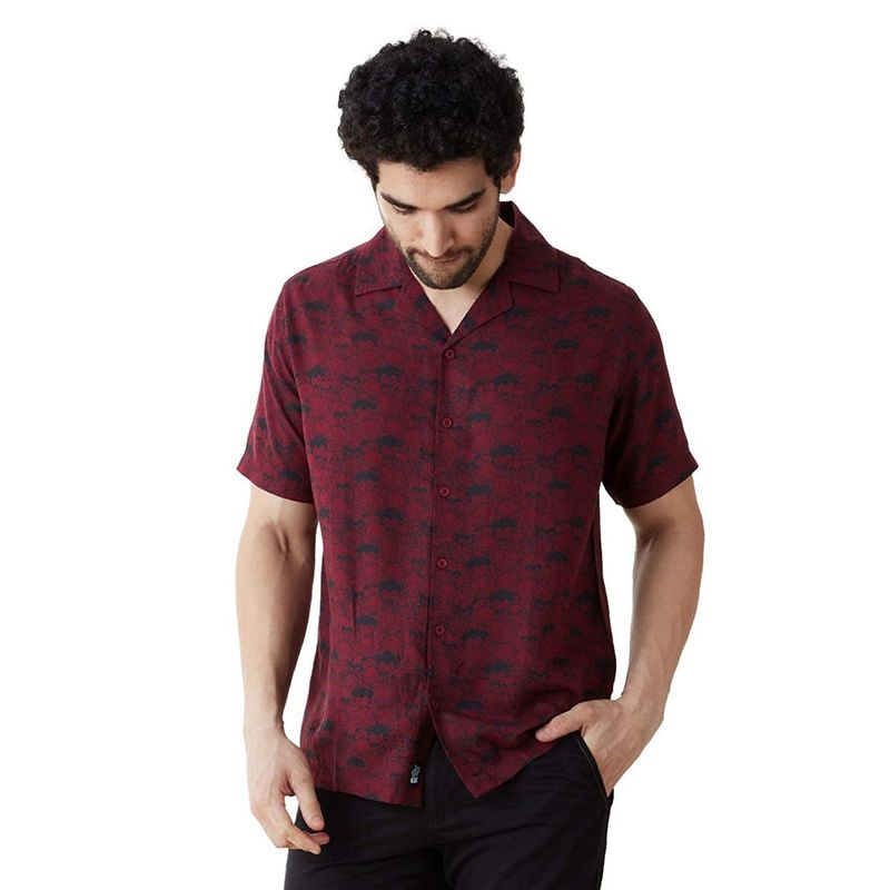 The Souled Store Men Official Marvel Chibi Pattern Multi Summer Shirts (L) (L)