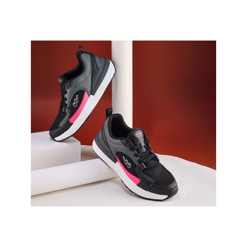 Campus TEMPT Women Black Sneakers (UK 8)