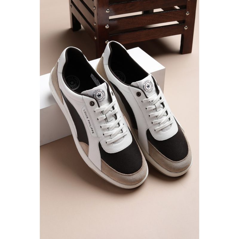 Louis Philippe Men White Lace Up Sneakers (UK 8)