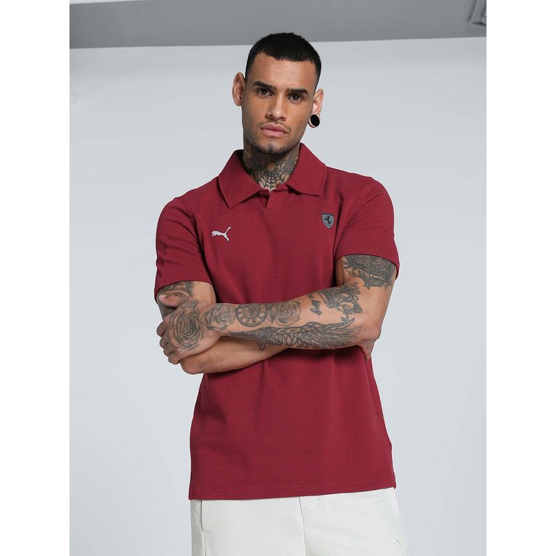 Puma Ferrari Style Men's Red Polo T-Shirt (S)