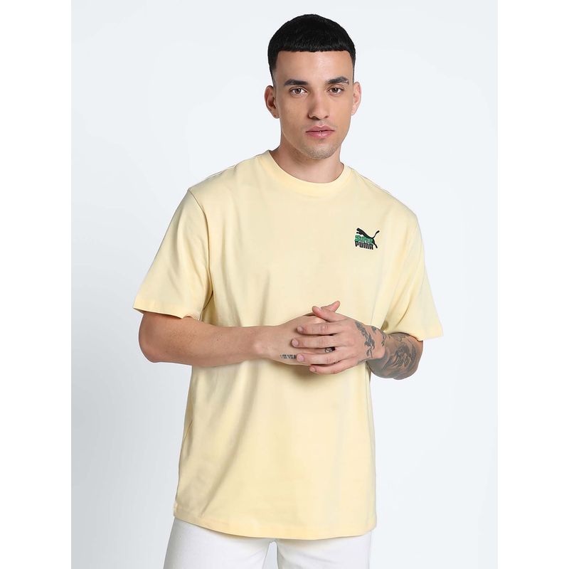 Puma Super Graphic Men's Yellow T-Shirt (S)