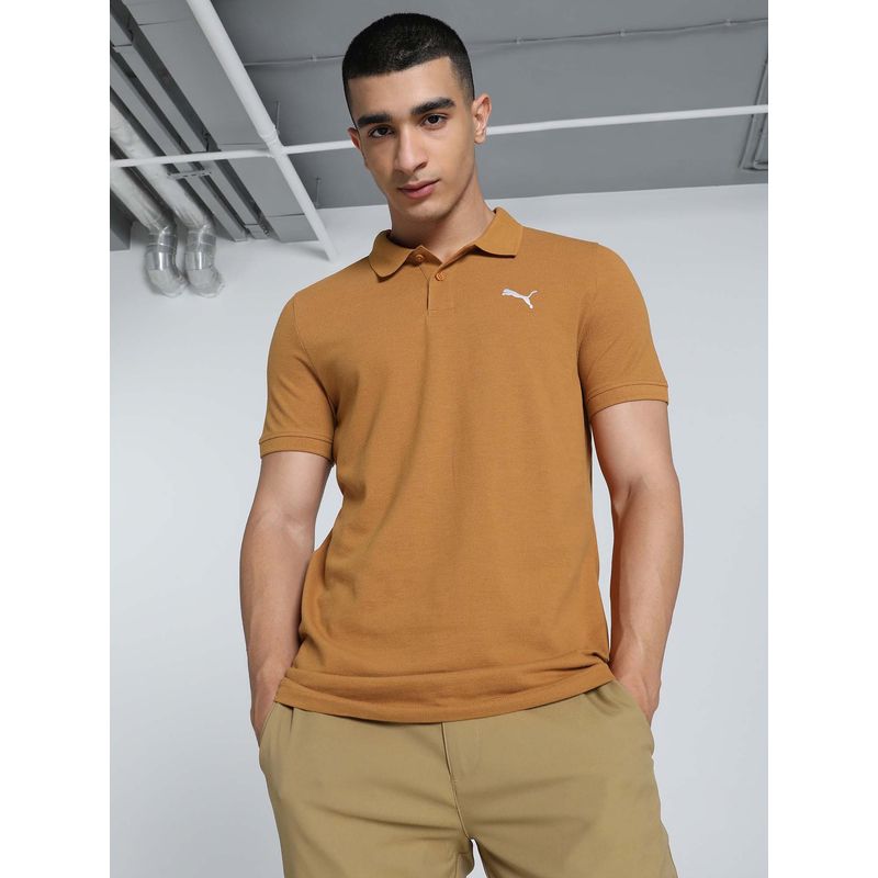 Puma Ess Mens Tan Polo T-Shirt (S)