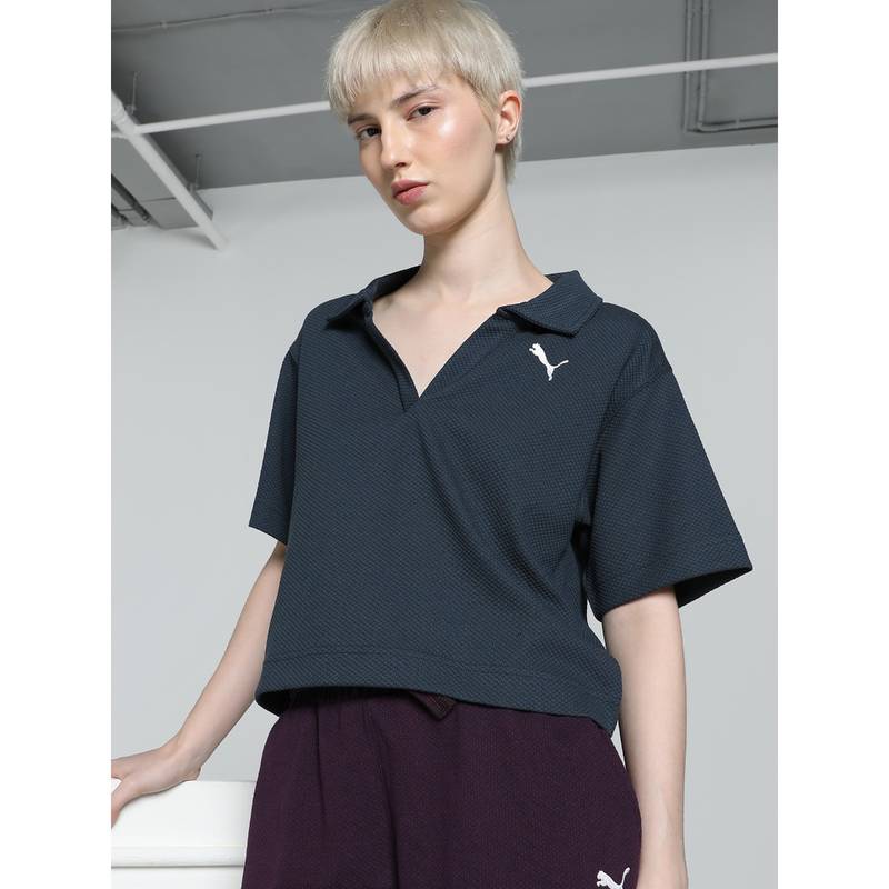 Puma Her Polo Womens Blue T-Shirt (XL)