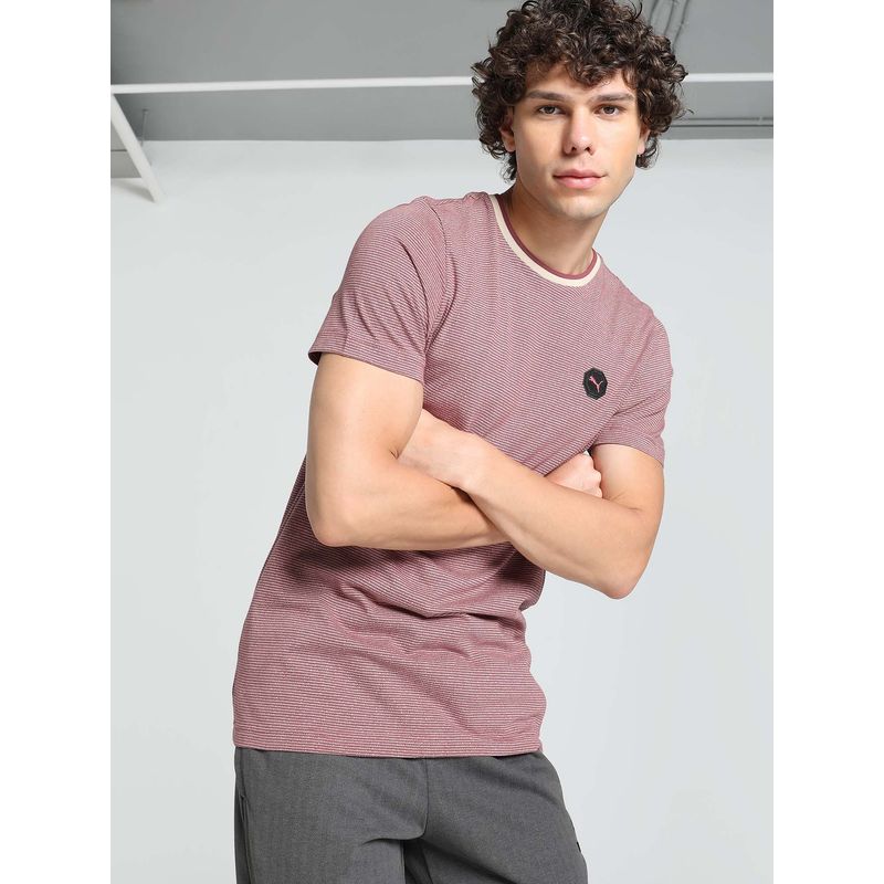 Puma Jacquard Mens Purple T-Shirt (S)
