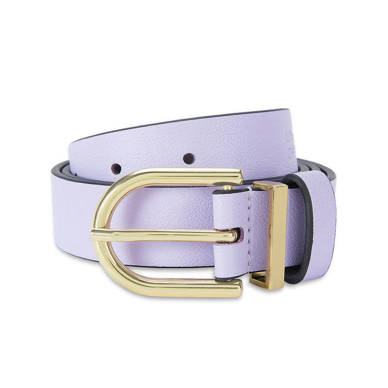 United Colors of Benetton Haven Women Pu Non Reversible Belt - Lavender (M)