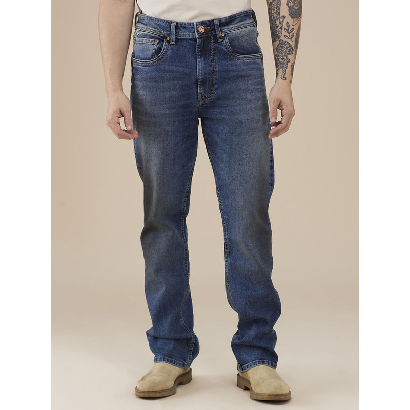 Being Human Men Blue Casual Cotton Regular Jeans (30)