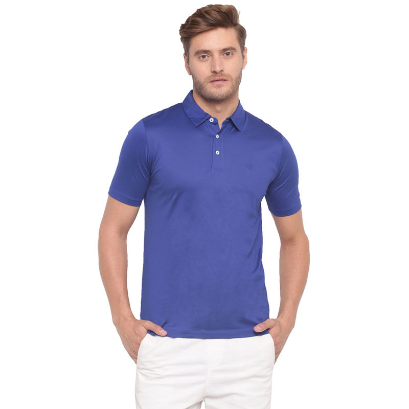 GANT Blue Plain Polo T-Shirt (S)