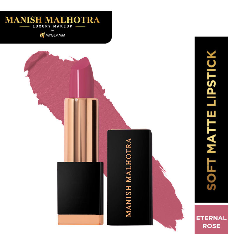 Manish Malhotra Beauty By MyGlamm Soft Matte Lipstick-Eternal Rose
