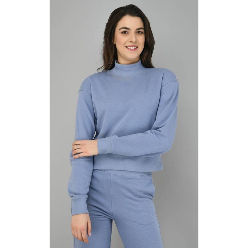 NeceSera Ice-Blue Fleece Sweatshirt (XL)