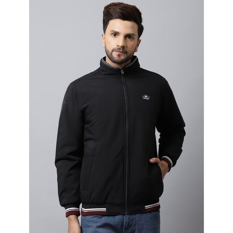 Cantabil Men Black Reversible Jacket (M)