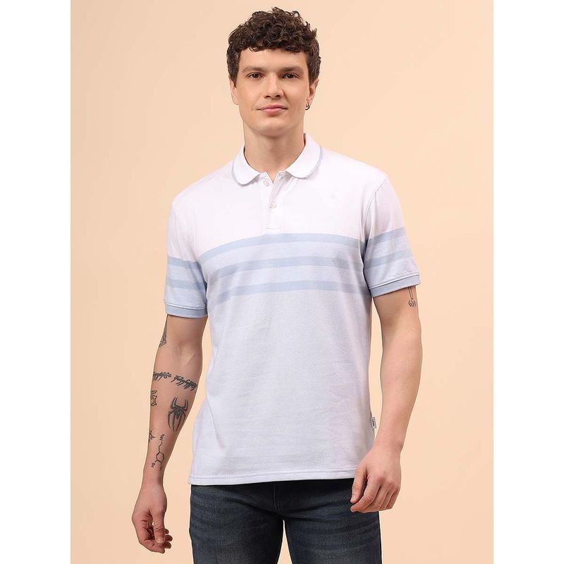 Cantabil Men Multi-Color Regular Fit Polo T-Shirt (M)