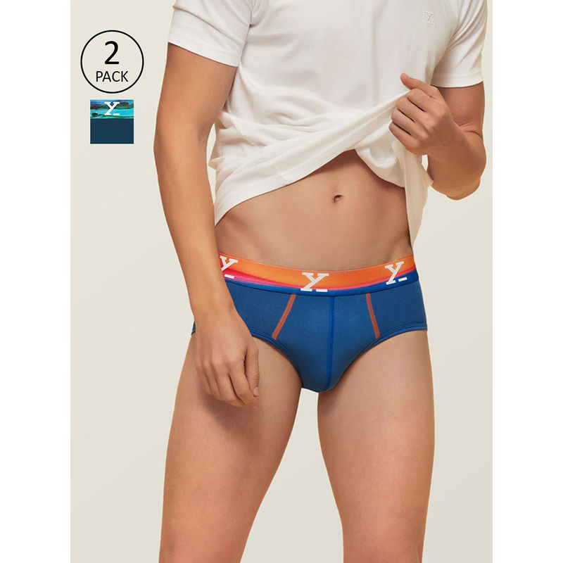 XYXX Ultra Soft Antimicrobial Micro Modal Briefs for Men (Pack of 2) - Multi-Color (S)
