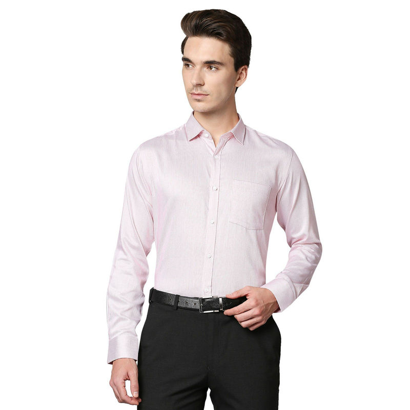 Park Avenue Men Light Pink Shirt (S) (S)