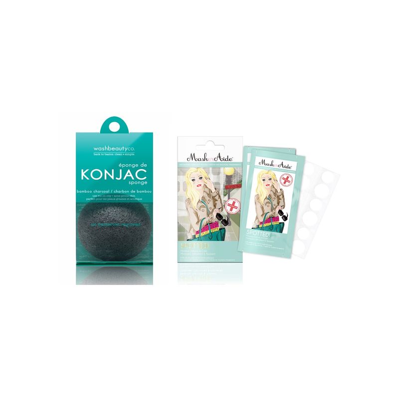 MaskerAide Spotted & Charcoal Konjac Combo