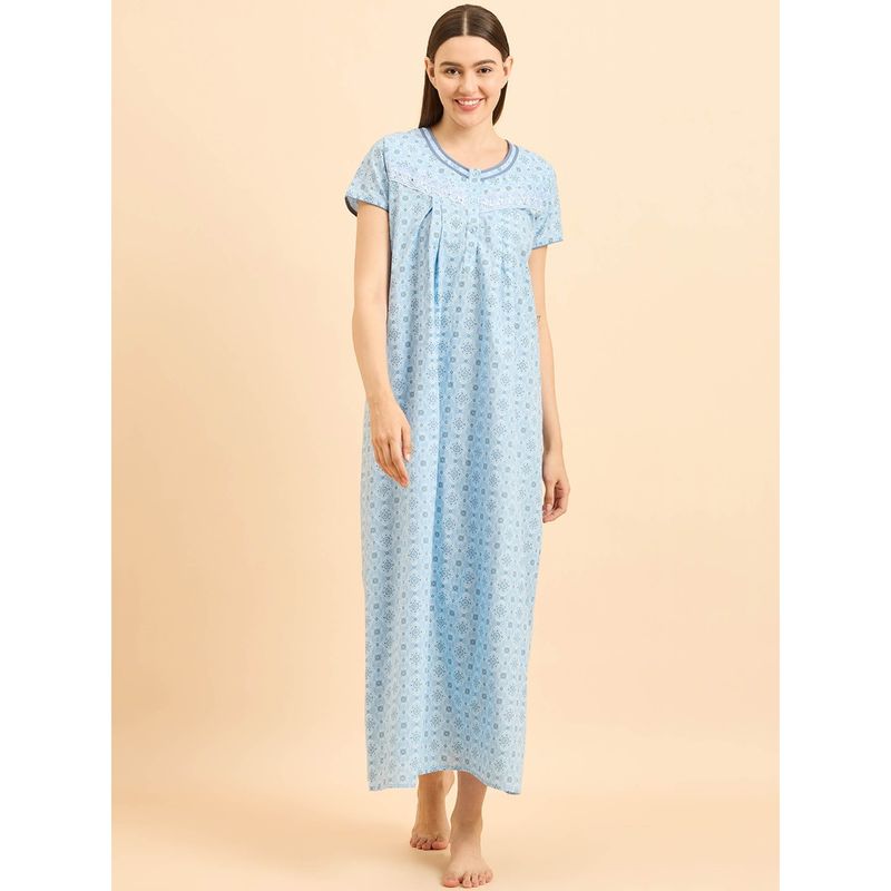 Sweet Dreams Women Printed Night Dress (XL)