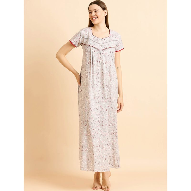 Sweet Dreams Women Printed Night Dress (M)