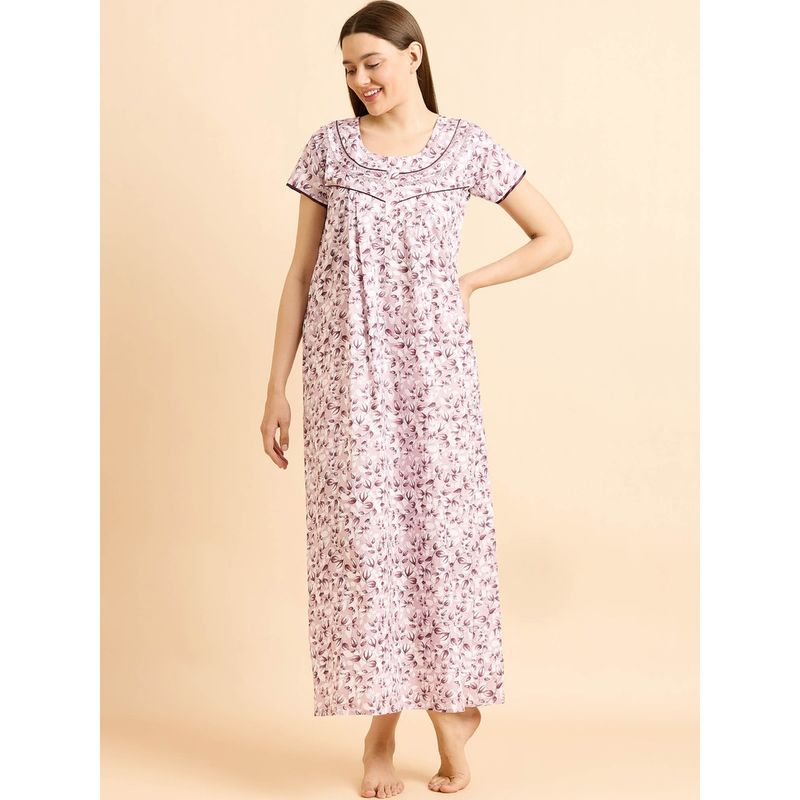 Sweet Dreams Women Printed Night Dress (M)