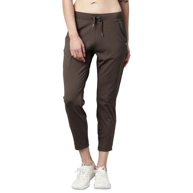 Enamor Mid Rise Travel Pants 7/8th Length Drawstring Relaxed Fit Quick Dry E068 (2XL)