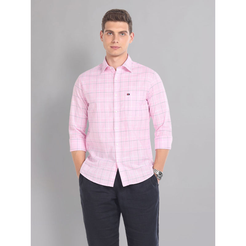 AD By Arvind Tartan Check Pure Cotton Summer Shirt (39)