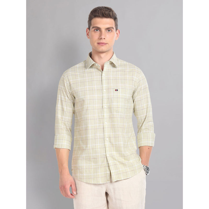 AD By Arvind Tartan Check Pure Cotton Summer Shirt (39)