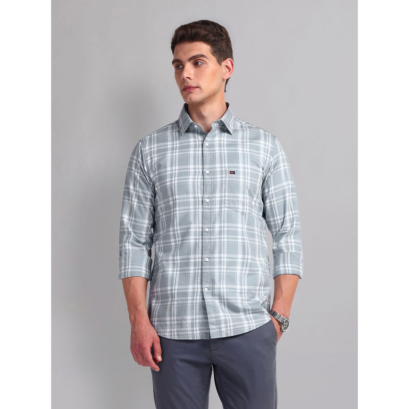 AD By Arvind Tartan Check Cotton Shirt (40)
