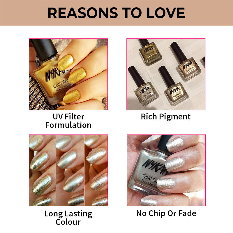 Nykaa Gold Rush Nail Lacquer - Gold Mine 113: Buy Nykaa Gold Rush Nail  Lacquer - Gold Mine 113 Online at Best Price in India | Nykaa