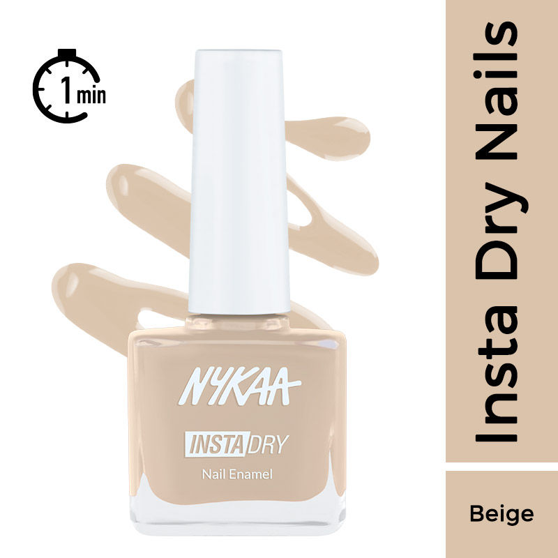 Nykaa Insta Dry Fast Drying Nail Enamel Polish Almond Archive 348 - Beige