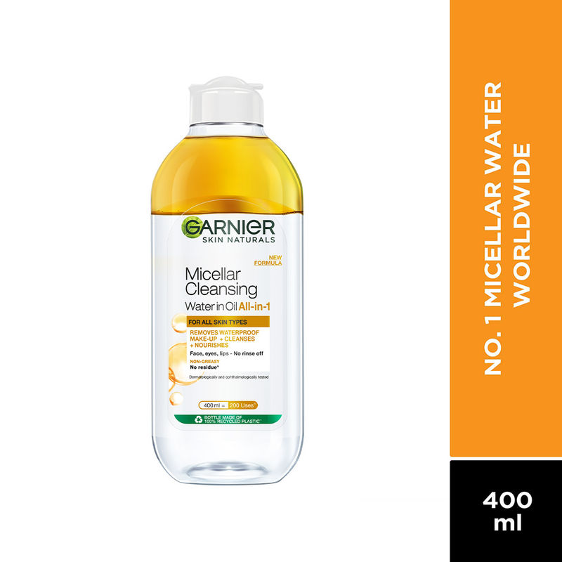 Garnier Skin Naturals Micellar Oil-Infused Cleansing Water For Cleansing & Make-Up Removal | 400ml