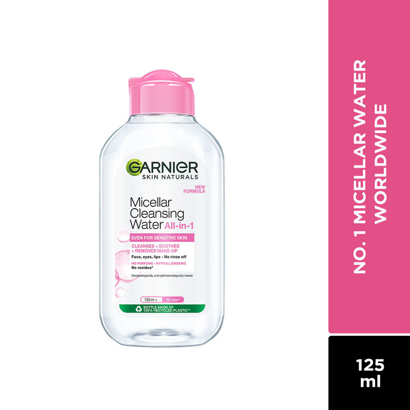 Garnier Micellar Cleansing Water For Sensitive Skin For Cleanser & Make-Up Remover | 125ml
