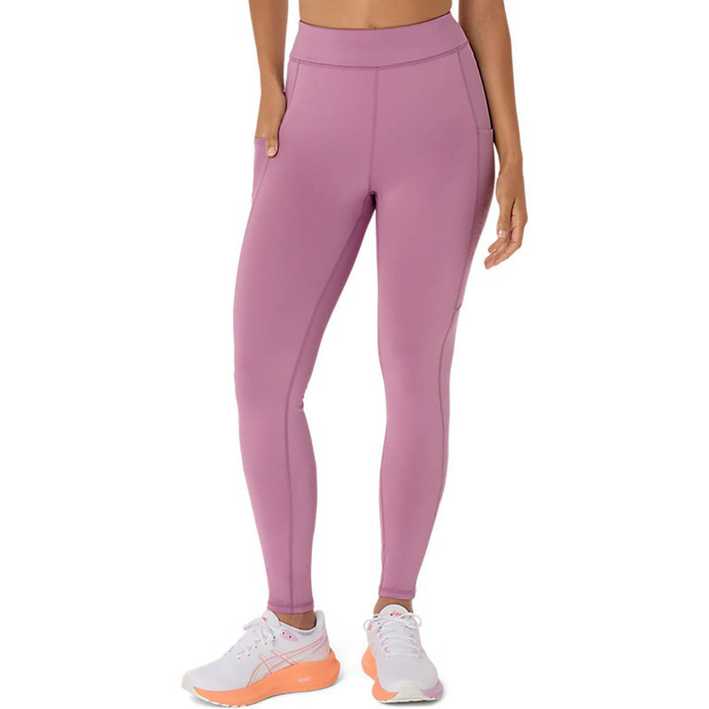 ASICS Lavender Training Core Asics Logo Tight (XS)