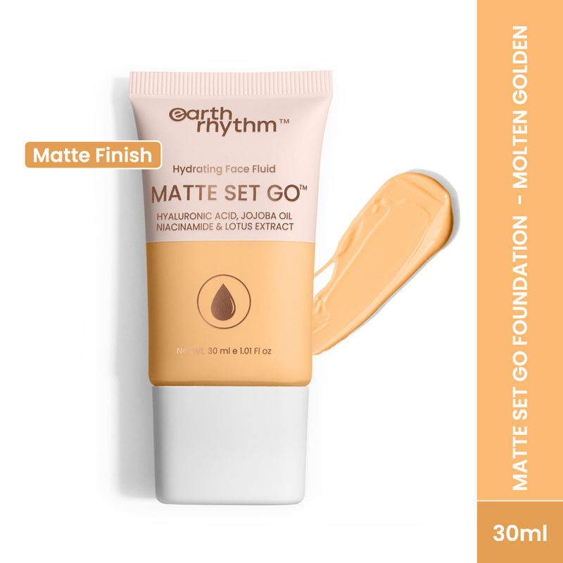 Earth Rhythm Matte Set Go Face Fluid Foundation SPF 30 & PA++++ - Molten Golden, Matte Finish