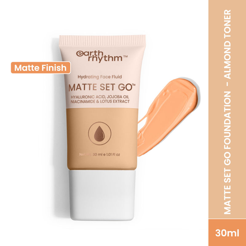 Earth Rhythm Matte Set Go Face Fluid Foundation SPF 30 & PA++++ - Almond Toner, Matte Finish