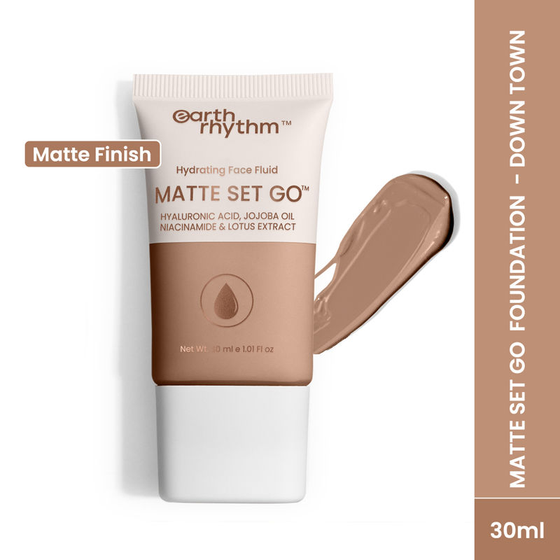 Earth Rhythm Matte Set Go Face Fluid Foundation SPF 30 & PA++++ - Down Town, Matte Finish