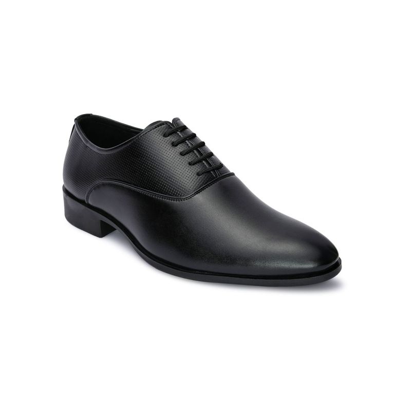 Hydes N Hues Black Formal Shoes (EURO 43)