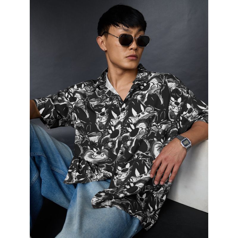 The Souled Store Looney Tunes: Sylvester Black Shirt (S)