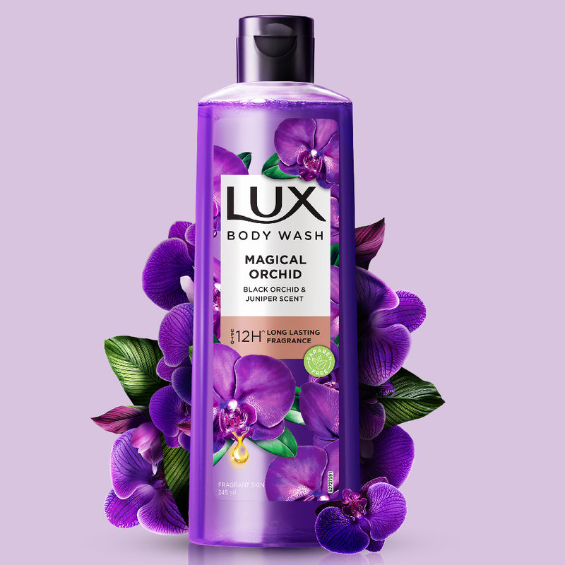 LUX Body Wash Magical Orchid Shower Gel Black Orchid Fragrance & Juniper Scent