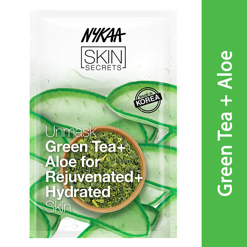 Nykaa Skin Secrets Green Tea + Aloe Sheet Mask