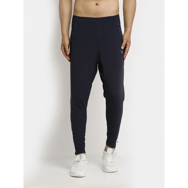 INVINCIBLE Navy Mens Training Fitted Feather Weight Stretch Joggers (S)