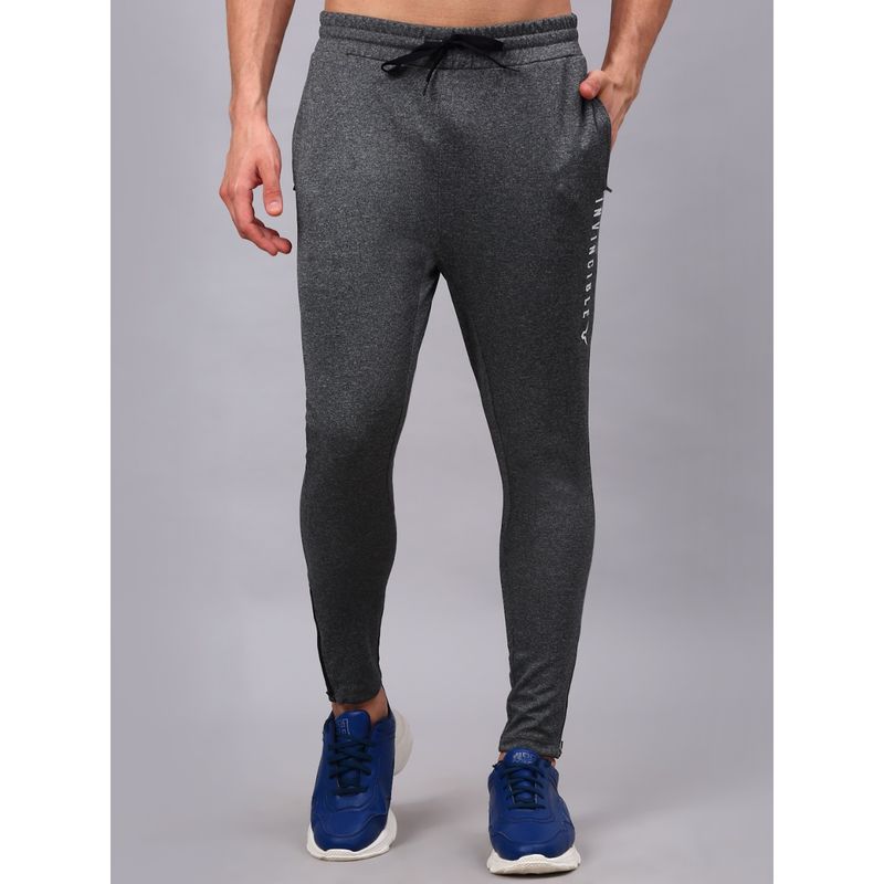 INVINCIBLE Grey Mens Bold Trackpants (XL)