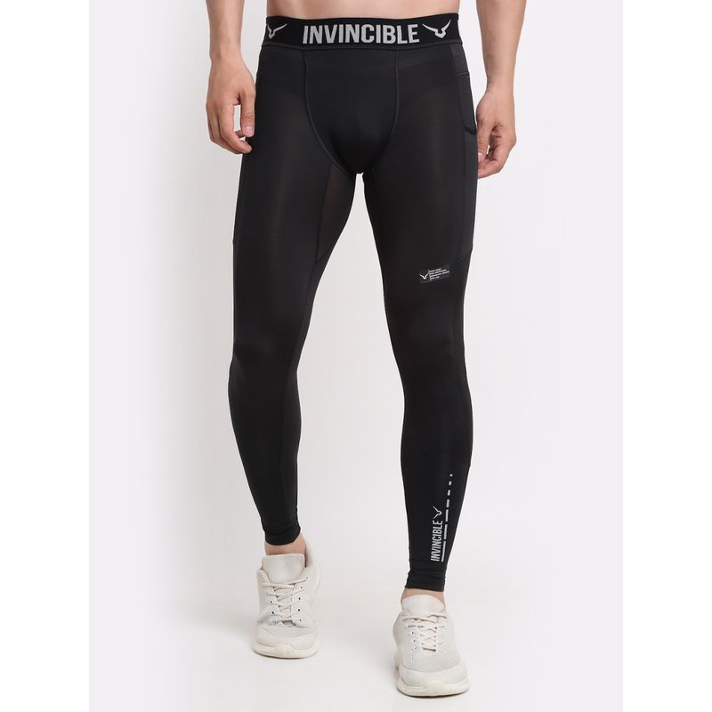 INVINCIBLE Black Mens Ghost Compression Tights (XL)