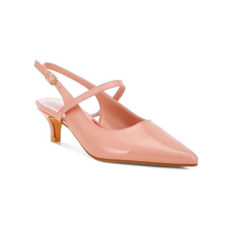 Rag & Co Womens Pink Kitten Slingback Sandal Heels (UK 3)