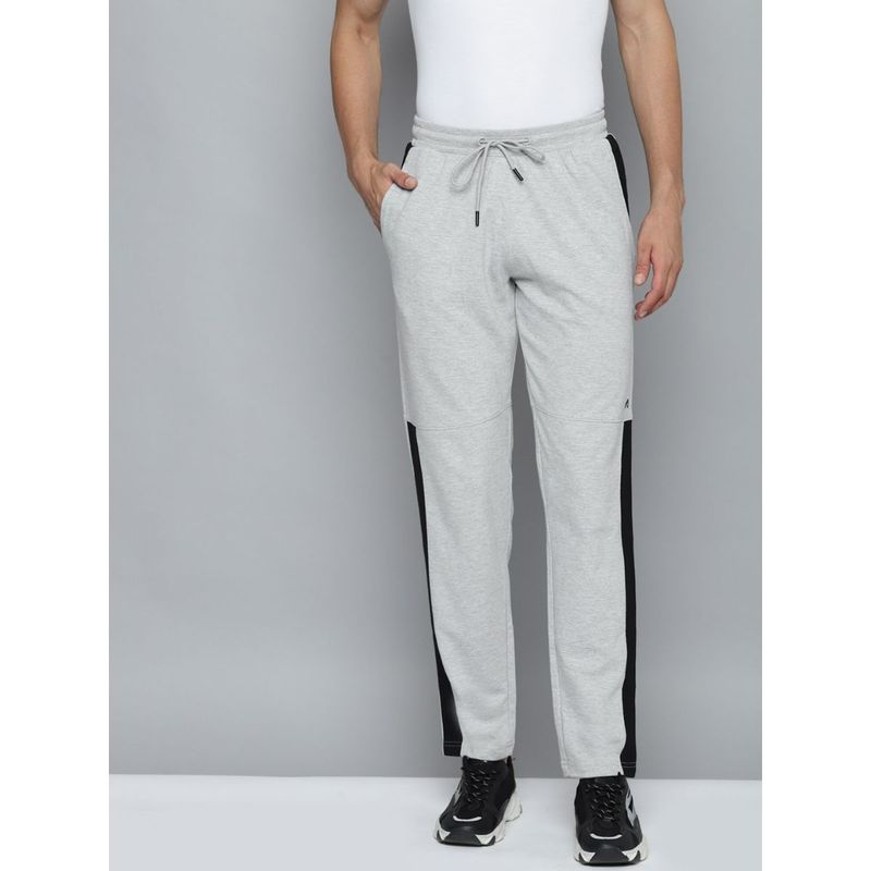 Alcis Men Grey Black Colourblocked Cotton Track Pant (XL)