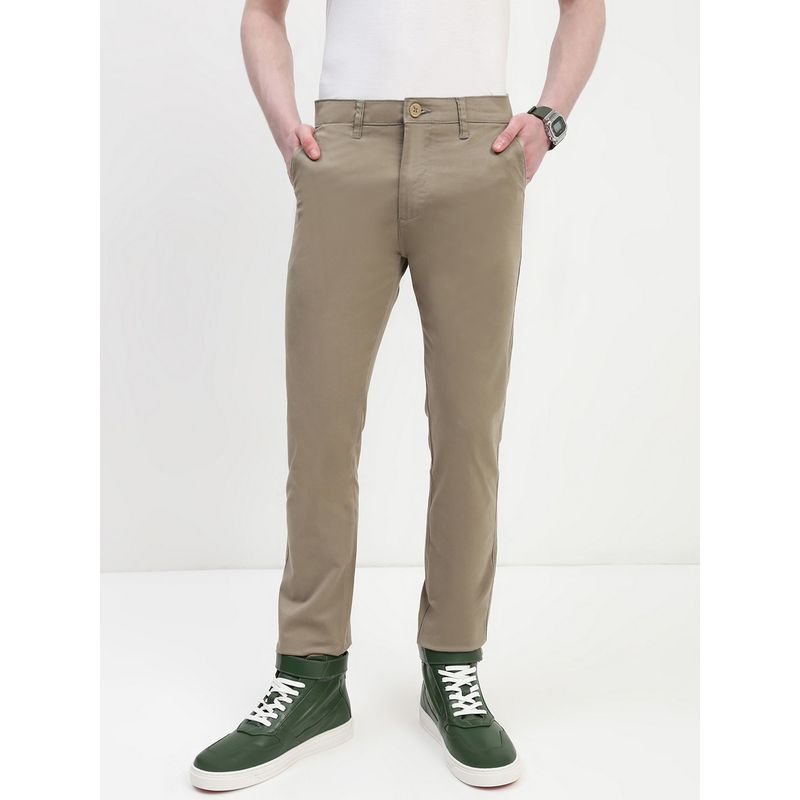 necked Beige Necked Comfort Fit Chinos (30)